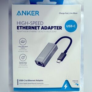 Anker High-Speed Ethernet Adapter Portable 1 Gigabit Hub